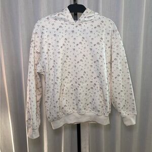 Floral Print Hoodie & Shorts Ser